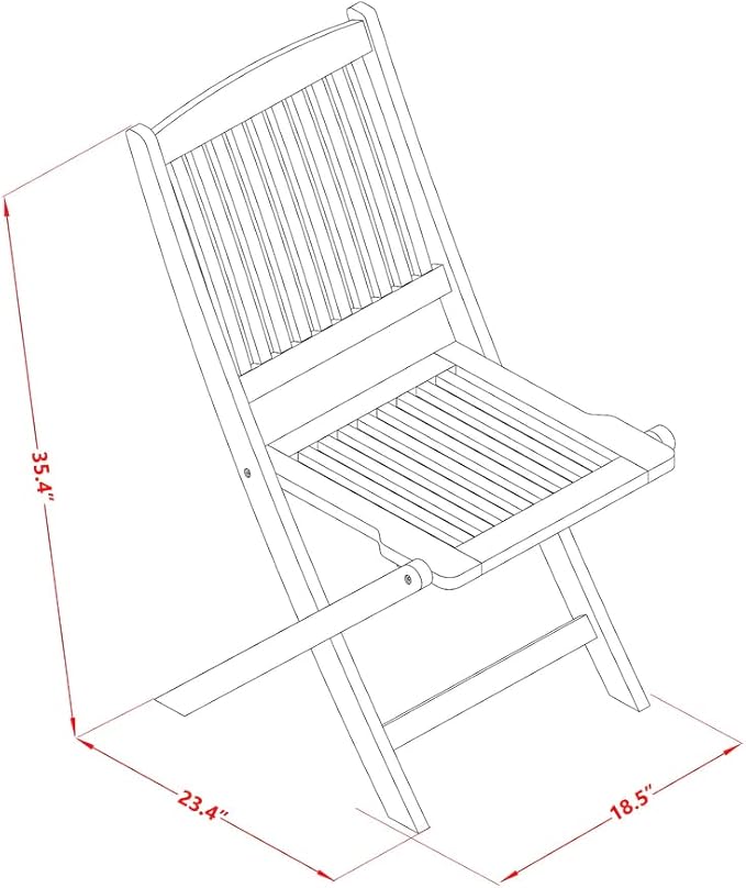East West Furniture DECM9CWNA 9 Piece Patio Dining Set Includes a Rectangle Outdoor Acacia Wood Table and 8 Folding Side Chairs, 40x72 Inch, Natural Oil