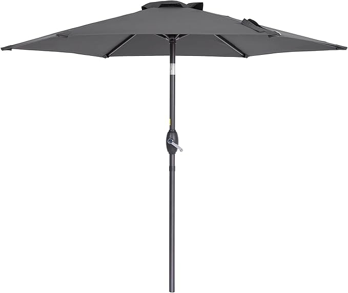 7.5ft Outdoor Umbrella Patio Umbrella,2-Year-Non-Fading,Table Market Patio Umbrella with Push Button Tilt and Crank,for Pool, Deck, Garden,Backyard