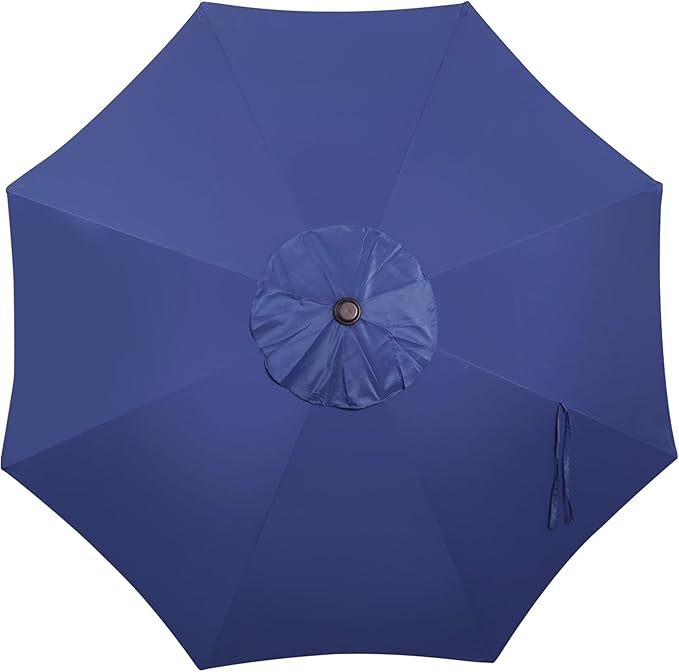 Blissun 10FT Outdoor Patio Umbrella, Outdoor Table Umbrella, Yard Umbrella, Market Umbrella with 8 Sturdy Ribs, Push Button Tilt and Crank