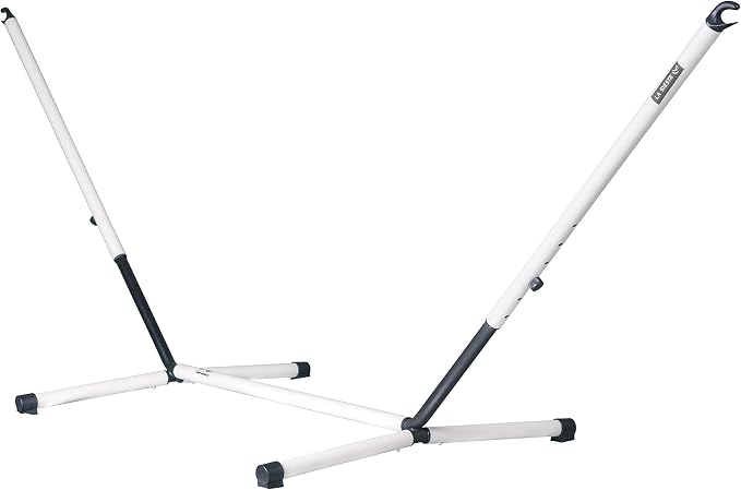 LA SIESTA® Bossanova Organic Cotton Hammock & Steel Stand - Indoor Outdoor Hammock with Stand - Handmade in Brazil, Boho Hammock - 2 Person Double Hammock Bed for Patio Bedroom - XL King, Fjord
