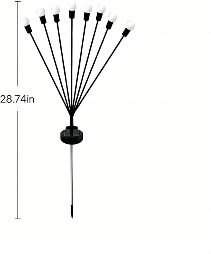 Solar Waterproof Outdoor Lights New Upgrade Solar Garden Lights, Swaying Fireflies, Suitable for Garden Decoration, Patio, Path & Holiday Decoration. (4 Packs - 32 LED)