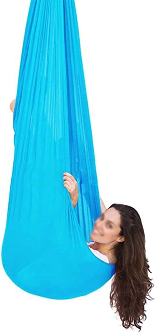 Hanging Child Swing for Indoor Outdoor Adult Stretch Yoga Cloth Children Kids Cuddle Hammock with Special Needs for Autism ADHD ADD Therapy Sensory Integration