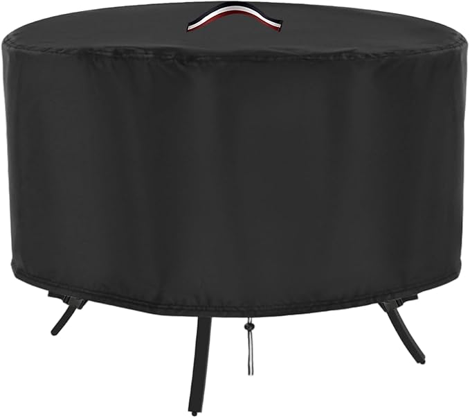Patio Table Cover, 32 Inch Round Outdoor Table Cover, Waterproof Protective Covers Patio Furniture Covers-32x28Inch