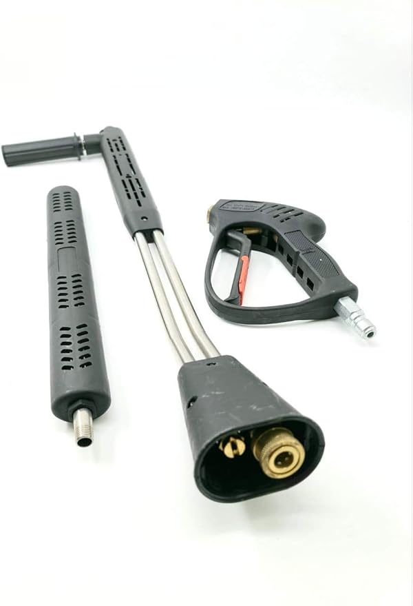 CANPUMP 40-in Dual Lance Wand w/Bent Tube, Spray Gun Included, Replacement Pressure Washer Gun w/Extension Wand, Stainless Steel, Quick-Connect, Soap Nozzle, 5000 PSI, 10.5 GPM