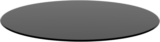 20" Round Tempered Glass Table Top, Black Glass Surface Protector Heat & Scratch Resistant Multipurpose for Dining, Coffee, Restaurant, Office and End Table (Black, 20 Inch)