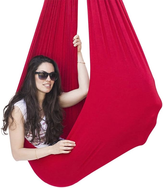 NP Elastic Children Therapy Sensory Hammocks Indoor Swing Seat Aerial Yoga Hammock,Kids/Adult Elastic Swings for Autism, ADHD, Aspergers (Size : 150x280cm)