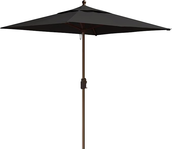 EliteShade USA 10-Year-Non-Fading 6x6Ft Square Market Patio Umbrella, UPF 50+ UV Protection Performance Sun Umbrella, Heavy Duty Commercial Grade Outdoor Table Umbrella with Crank, Windproof Vented Top for Garden, Pool, Deck and Outdoor Playsets, Black