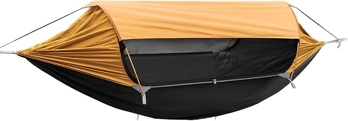 BNEI Double Hammock, Outdoor Tent, Easy to Carry, 270 * 140 cm, Maximum Load 200 kg, Suitable for Patio, Outdoor Camping (Orange)