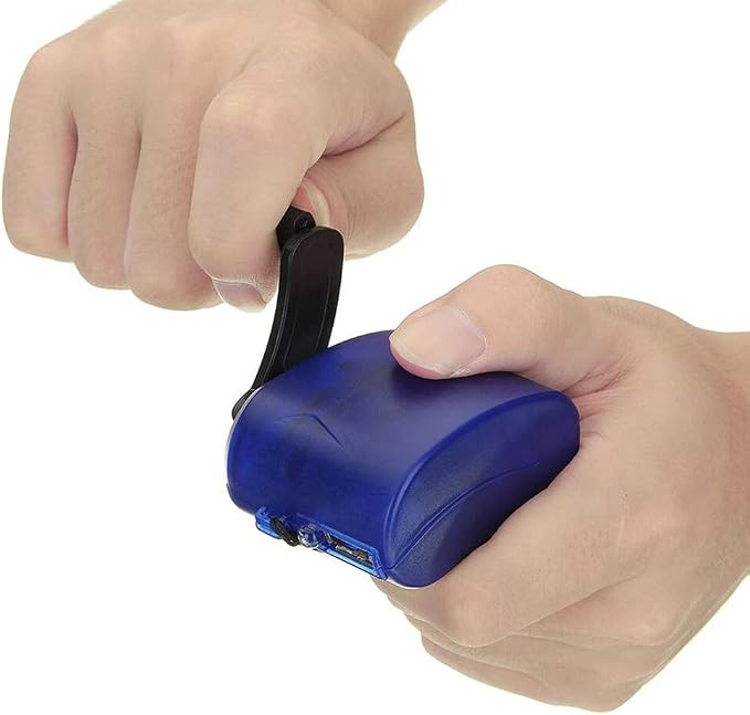 USB Hand Crank Charger, Portable Hand Crank Generator for Camping Outdoor Charging, Mobile Power