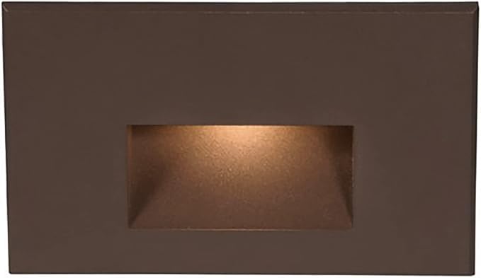 WAC Landscape Lighting, LEDme 120V LED Horizontal Indoor and Outdoor Step and Wall Light 2700K Built-in LED in Solid Brass Coated with Bronze