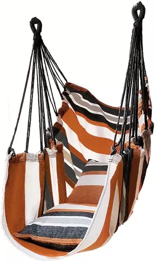 Outdoor Hammock Anti-Rollover Travel Camping Portable Hammock Hanging Chair Outdoor Portable Camping Travel Equipment (Color : Brown, Size : 130 * 100cm)