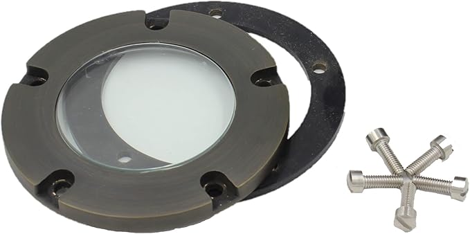 Ironsmith Lighting Products Decorative Solid Brass Cover Kit for In Ground Well Light - Oil-Rubbed Bronze Finish, Stainless Steel Screws and Rubber Gasket Included - (Fixture Body Not Included)