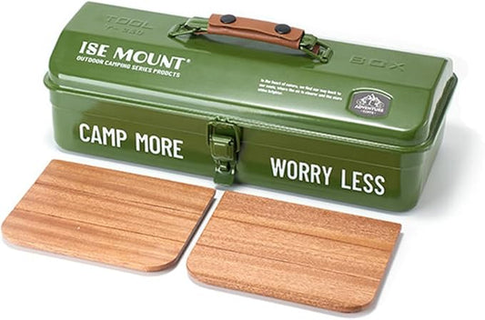 HUIOP Outdoor Tools Storage Box Portable Camping Picnic Hand Box Metal Tools Storage Box with Handle Sundries Storage Box