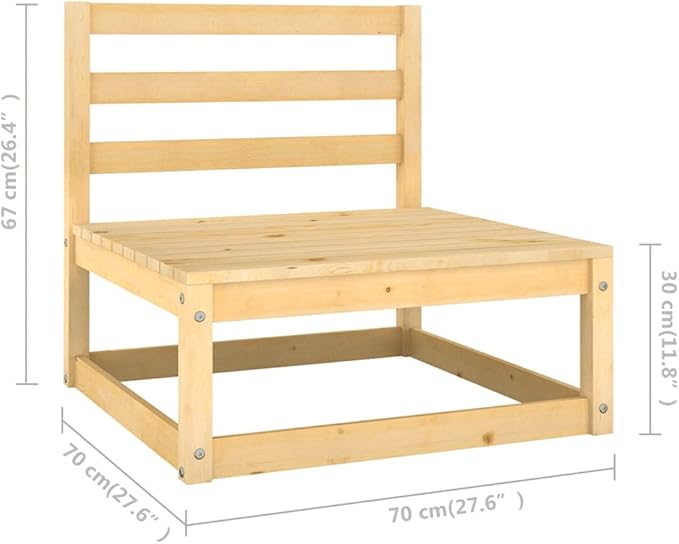 5 Piece Patio Lounge Set with Cushions, Outdoor Sofa Sets Porch Furniture Set Outdoor Dining Sets Patio Conversation Set for Exhibition Garden Poolside Piazza Solid Wood Pine