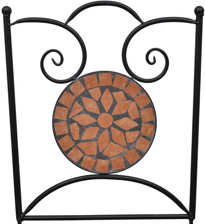 Bistro Set,Patio Lounge Set,Outdoor Patio Furniture,Outdoor Chat Conversation Set,Garden Furniture Sets,for Patio,Backyard,Garden,3 Piece Ceramic Tile Terracotta