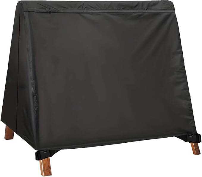 Porch Swing Cover 63 Inch Waterproof 600D Oxford Hanging Outdoor Swing Cover All Weather Protected Swing Covers for Outdoor Furniture (Black, A-Frame 72L x 55W x 67H inch)