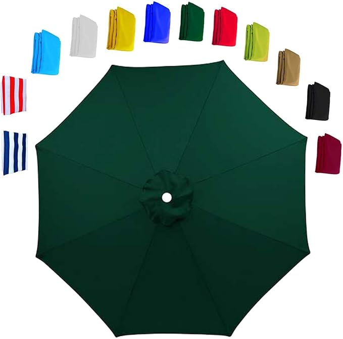 Patio 10FT Umbrella Replacement Canopy Garden Sun Umbrella Replacement Cloth With 6 Ribs/8 Ribs For Outdoor Backyard Pool Umbrellas Cantilever Parasols Replacement Covers