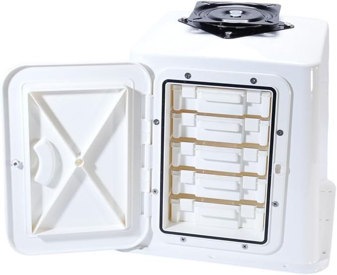 Oceansouth Boat Seat Boxes with 5 Shelves & Tackle Boxes (Height 16")
