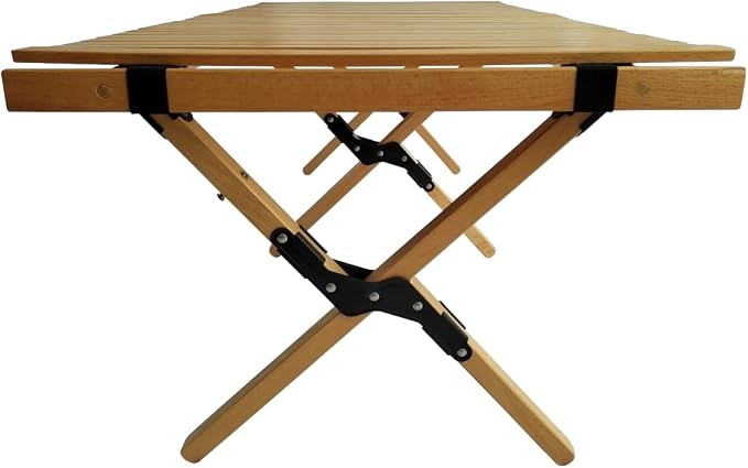 Multi-Function Wooden Foldable Portable Patio Dining Table, Natural Indoor and Outdoor Universal,Natural