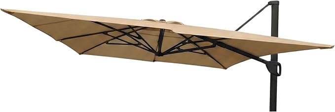 Garden Winds Heavy Duty Reinforced RipLock 500 Replacement Canopy Top Cover Compatible with Backyard Creation 10’ x 13’ Offset Umbrella Model UMB-952370 - Beige