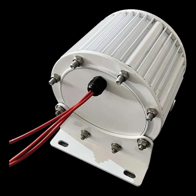 10KW Low-Speed 3-Phase Permanent Magnet Generator (12V-380V) with DC Drive Motor (DC-48V+AC120V)