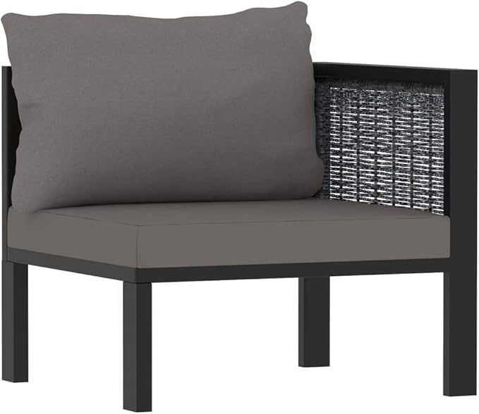 Patio Lounge Set with Cushions,Outdoor Furniture,Outdoor Furniture Sets,Patio Conversation Sets,for Garden,Deck,Backyard,8 Piece Poly Rattan Anthracite