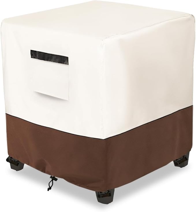 Waterproof Patio Small Side Table Cover,Square Outdoor Ottoman Covers,Heavy Duty 600D Patio Wicker Side Table Cover,Fits Square PatioTable, All-Weather Furniture Protection.26''W x 26''D x 18''H