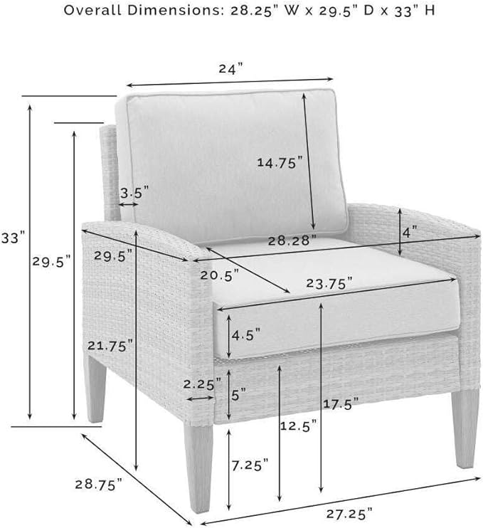 Maykoosh Outdoor Chair Set 3 Piece Patio Conversation Set with Table & Cushions