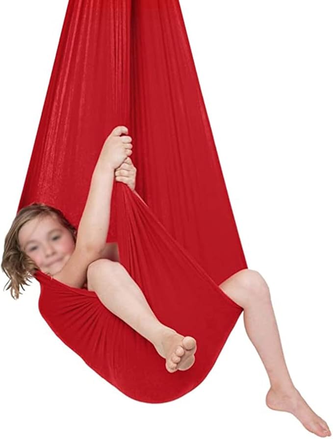 NP Elastic Children Therapy Sensory Hammocks Indoor Swing Seat Aerial Yoga Hammock,Kids/Adult Elastic Swings for Autism, ADHD, Aspergers (Size : 150x280cm)