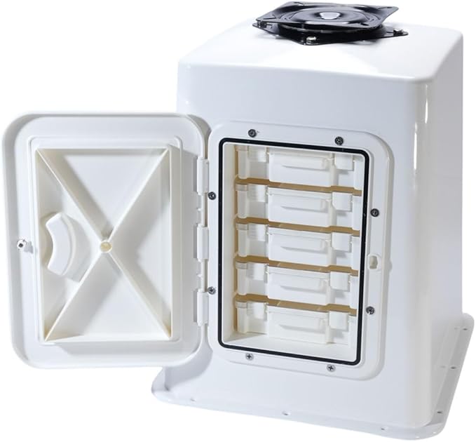 Oceansouth Boat Seat Boxes with 5 Shelves & Tackle Boxes (Height 20")