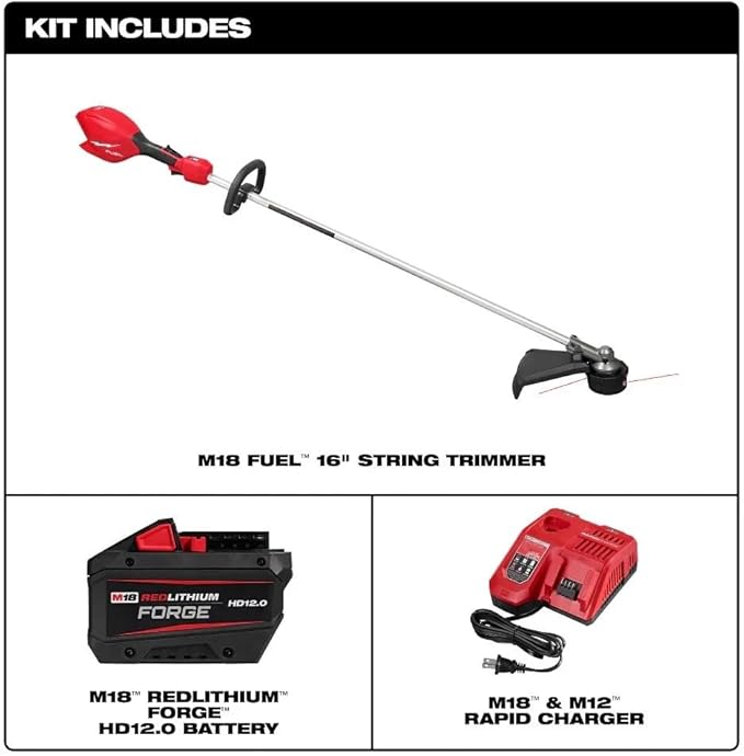 3046-21HD Brushless String Trimmer for Milwaukee M18 18V Fuel 16in Cordless String Trimmer Kit
