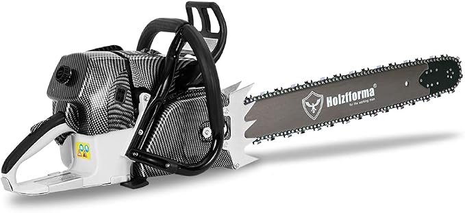 Holzfforma 92CC G660 PRO Gasoline Chain Saw Power Head with 25 Inch 3/8" .063" 84DL Guide Bar and Saw Chain Wrap Around Handle Bar Italy Tech Nikasil cylinder Meteor Piston Caber Ring