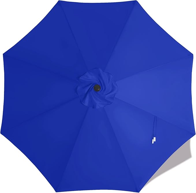 MASTERCANOPY Patio Umbrella 11 ft Replacement Canopy for 8 Ribs-Blue Canopy Only