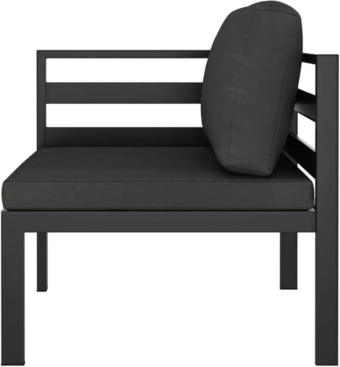 7 Piece Patio Lounge Set,Outdoor Garden Conversation Set,Patio Outdoor Set Suitable Suitable for Patio,Deck,Balcony with Cushions Aluminum Anthracite