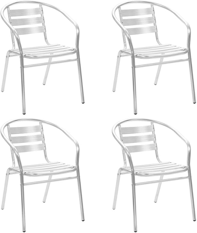 Patio Dining Set,Patio Lounge Set,Outdoor Furniture,Outdoor Furniture Sets,Patio Conversation Sets,for Garden,Deck,Backyard,5 Piece Aluminum Silver
