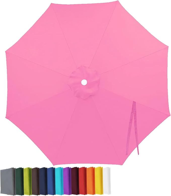 Garden Umbrella Replacement Canopy, Patio Umbrella Cover, 6.6ft-13ft Water Resistant Yard Parasol Top Cover, 6 Ribs 8 Ribs Beach Umbrella Canopy for Outdoor Poolside Balcony