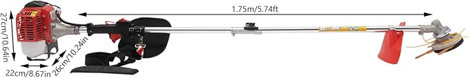 26cc/33cc/43cc Weed Eater Gas Powered, Gas Weed Trimmer Wacker Single-Cylinder Air-Cooled 2-Stroke Gasoline Engine Brush Cutter, Lawn Edger Grass Trimmer Tools for The Garden and Yard (26CC)