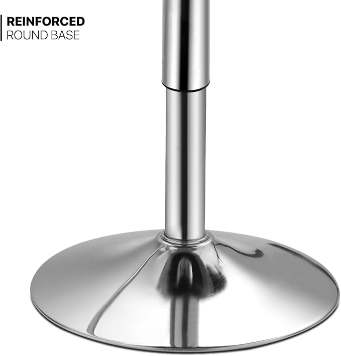 MoNiBloom Bistro Pub Table Round Bar 27.5"- 36" Height-Adjustable Cocktail Table with 23.5 Inch Swivel Table Top for Dining Room Home Kitchen Patio Bistro (Blue)
