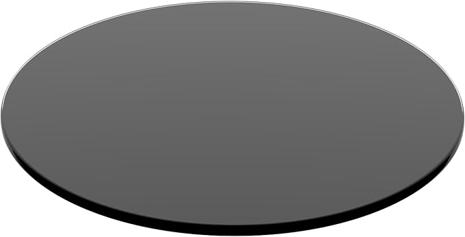 20 Inch Round Black Tempered Glass Table Top, Black Table Surface Protector, Safe 1/4" Thick-Round Polished Edge, Replacement Glass Top for Home, Office, Patio, Outdoor/Indoor