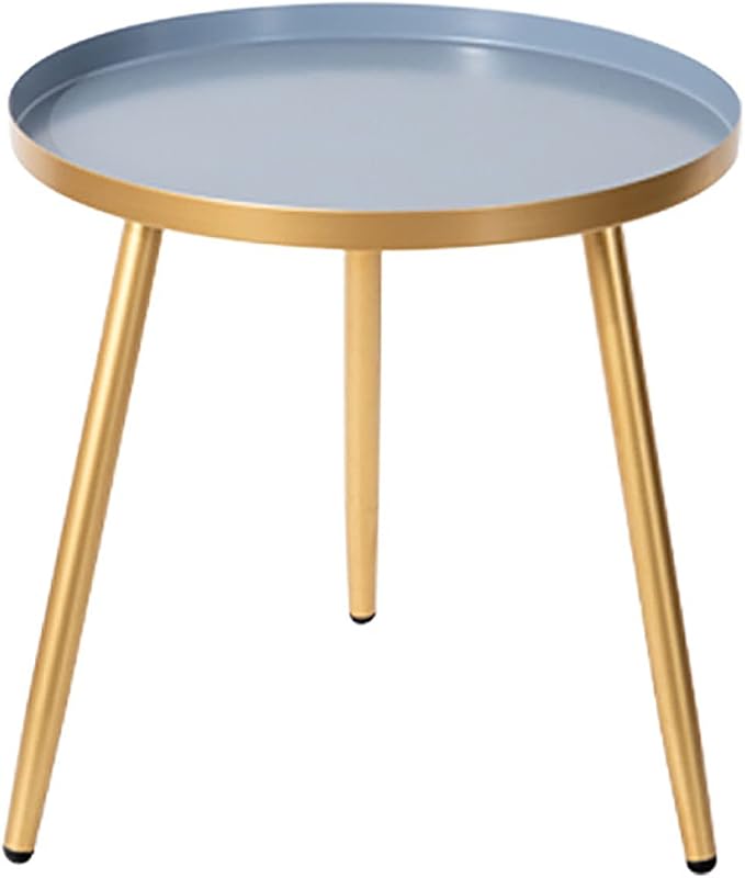 Tray Metal Round Contrasting Color Design End Table Small Side Table Outdoor & Indoor Coffee Table for Bedroom Patio