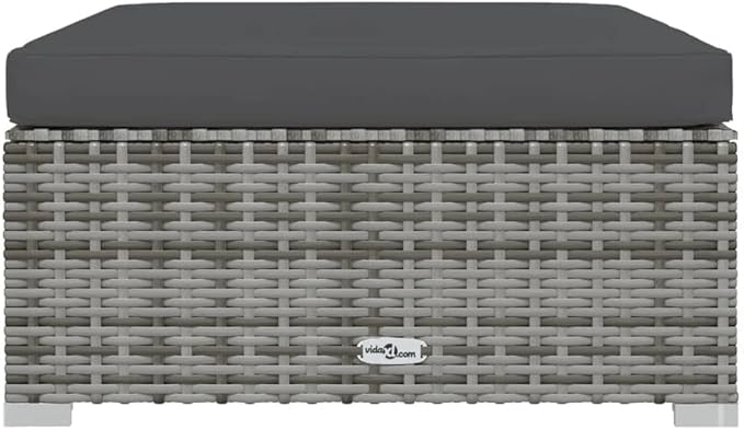 Patio Lounge Set with Cushions,Outdoor Table and Chairs Set,Terrace Conversation Set Furniture,Outdoor Furniture,for Garden,Backyard,6 Piece Poly Rattan Gray