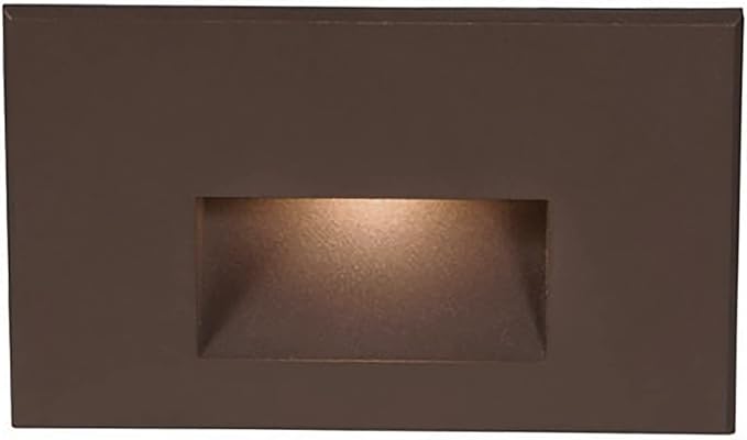 WAC Landscape Lighting, LEDme 120V LED Horizontal Indoor and Outdoor Step and Wall Light 3000K Built-in LED in Bronze