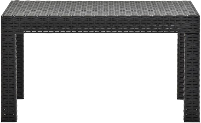 Backyard Furniture Patio Conversation Sets Outdoor Seating 2 Piece Patio Lounge Set with Cushions PP Rattan Anthracite Suitable for Swimming Pool, Courtyard, Garden