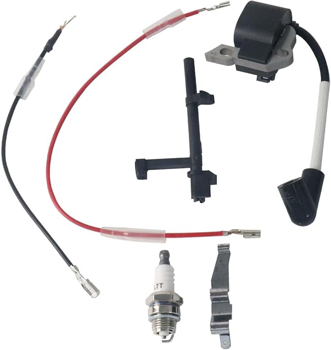 MS170 180 ignition coil flywheel, insulation pad high-voltage cap, suitable for 017 018 MS170 MS180 chainsaw, part number 1130-400-1201 GFJZN (Ignition coil set A)