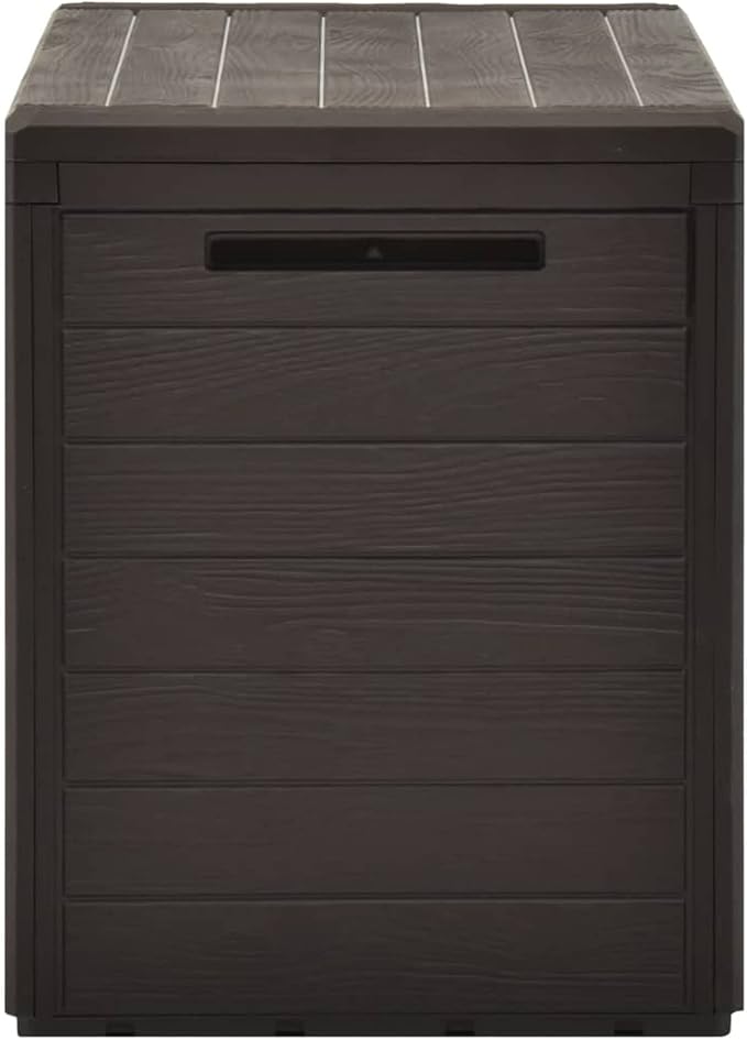shubiao Patio Patio Storage Box，Pool Storage Boxes Outdoor Waterproof, Deck Decor Outdoor Bench, Patio Bench Outdoor Storage Box Brown 30.7"x17.3"x21.7"