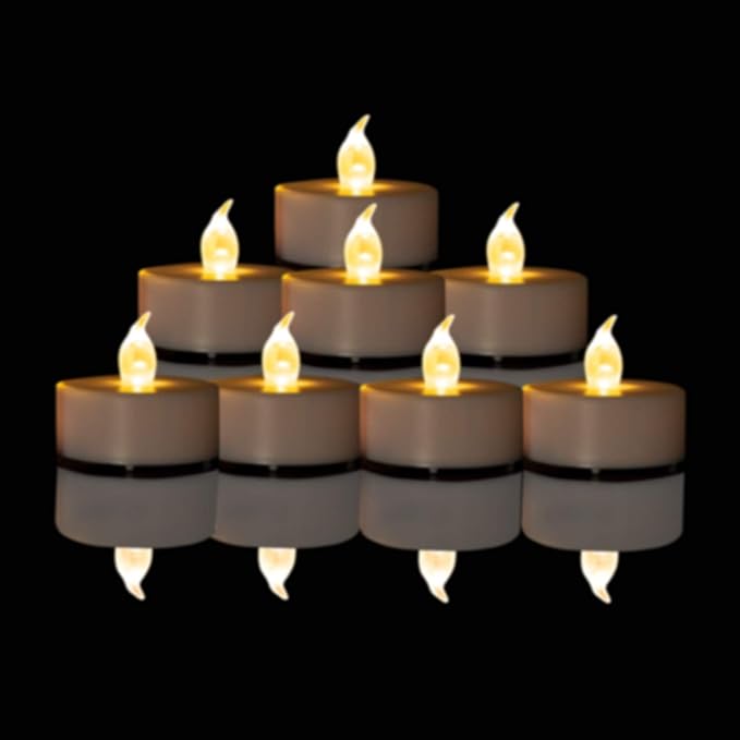 LED Tea Lights Candles- 50PACK Flameless Candles Realistic and Bright Flickering Long Lasting 200Hours for Holiday Celebration,Home Decoration Warm White