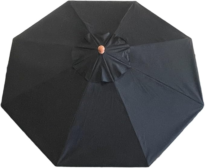 9' Octagonal Wooden Market Umbrella with Pulley System, Wood Frame, Maple Handle, Acrylic Canopy, UV Blocking, Patio Use