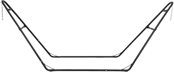 GarveeLife Heavy-Duty Steel Hammock Stand, 130 * 40 * 51 in for 2 People, Portable Design, for 9.5 to 14 ft Hammocks, Ideal for Outdoor Balconies, Porches, Patios, Decks and Backyards