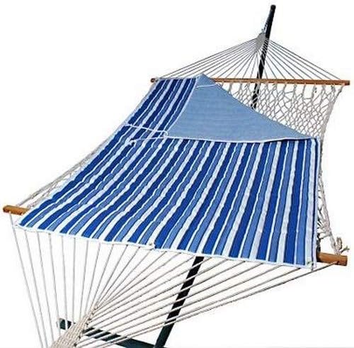 Algoma 2951-135142 Quilted Hammock Pad, Tropical Palm Stripe/Blue/Norway Powder Blue,Blue Multi