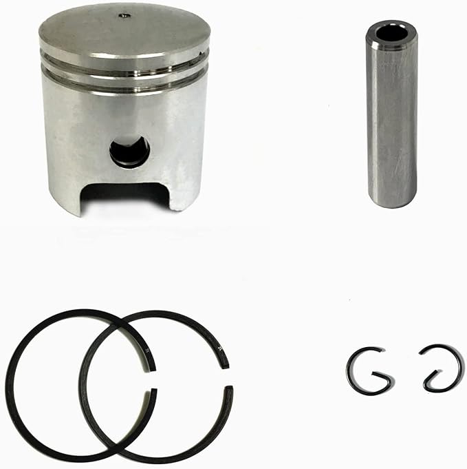 Piston Kit with Rings Pin Clip for 2HP 2-Stroke 2-Cycle 72cc 47mm Gas Generator (72cc)